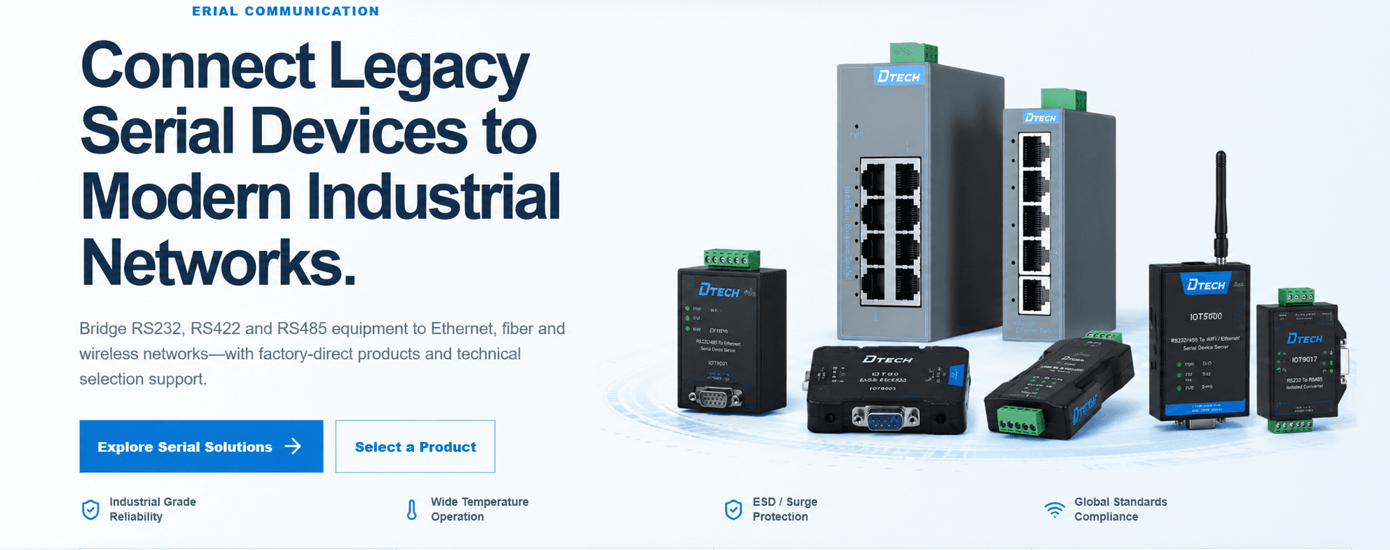 DTECH industrial IoT connectivity products